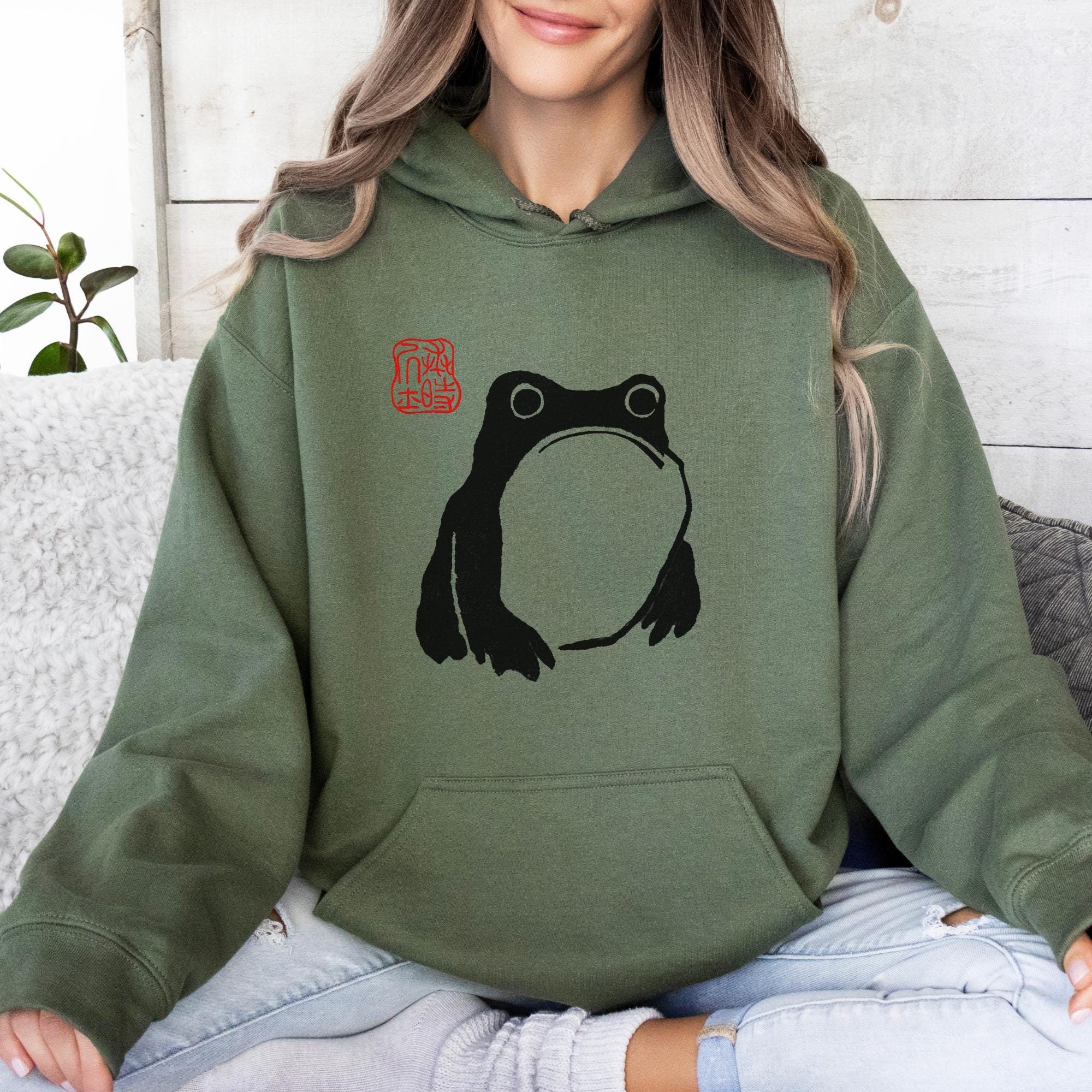 Frog Embroidered Hoodie - Etsy