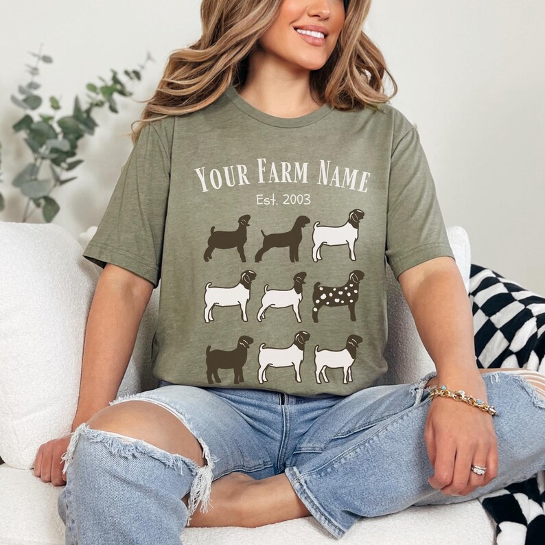 Boer Goat Shirt, Show Goat T-Shirt UNISEX, Show Goat Mom Shirt, Goat Gift, America Boer Goat TShirt, Farm Animals Tee, Goat Lover Gift 42924 image 6