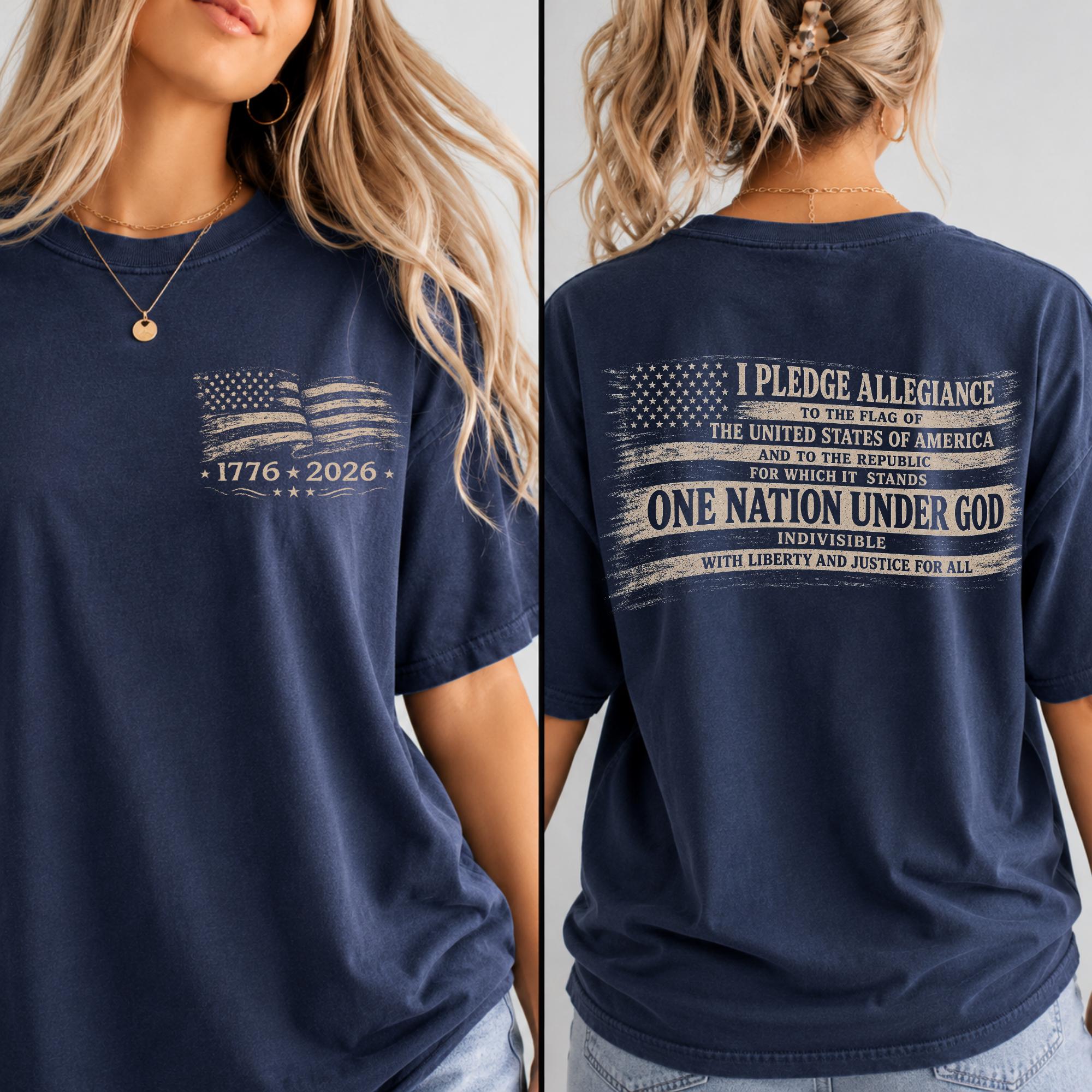 Pledge of Allegiance Flag T Shirt - Etsy
