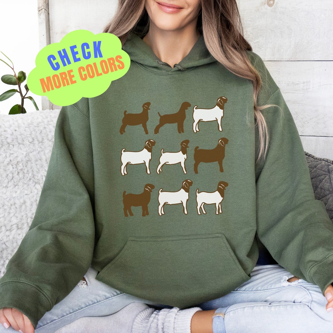 Boer Goat Shirt Hoodie, Goat Sweatshirt UNISEX, Show Goat Mom Shirt, Goat Gift, Christmas Goat