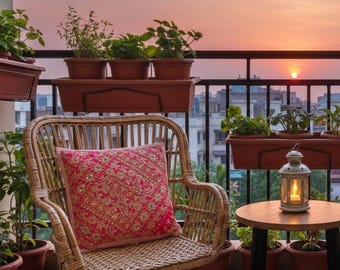 Juego de 5 fundas de cojín vintage de patchwork saris: fundas de almohada indias bordadas