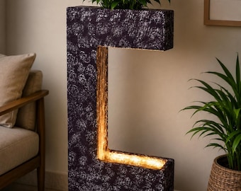 Indoor Outdoor Patio Garden Fountain, 92H X47L X21B
