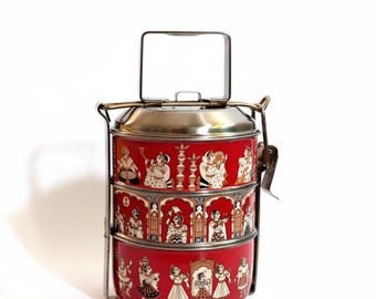 Stainless Steel Tiffin Lunch Box: 3-Tier Indian Dabba | Bento Box