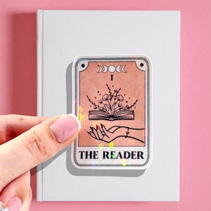 The Reader Tarot Card Sticker: Holographic Bookish Gift