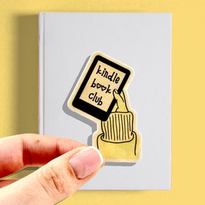 Kindle Book Club Sticker: Holographic Bookworm Decal