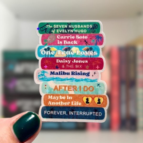 Taylor Jenkins Reid Book Stack | Bookish Sticker | Bookish Merch | Bookish Gift