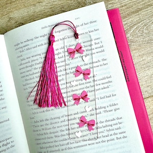 Pink Bows Bookmark | Acrylic Bookmark | Bookish Merch | Bookish Gift