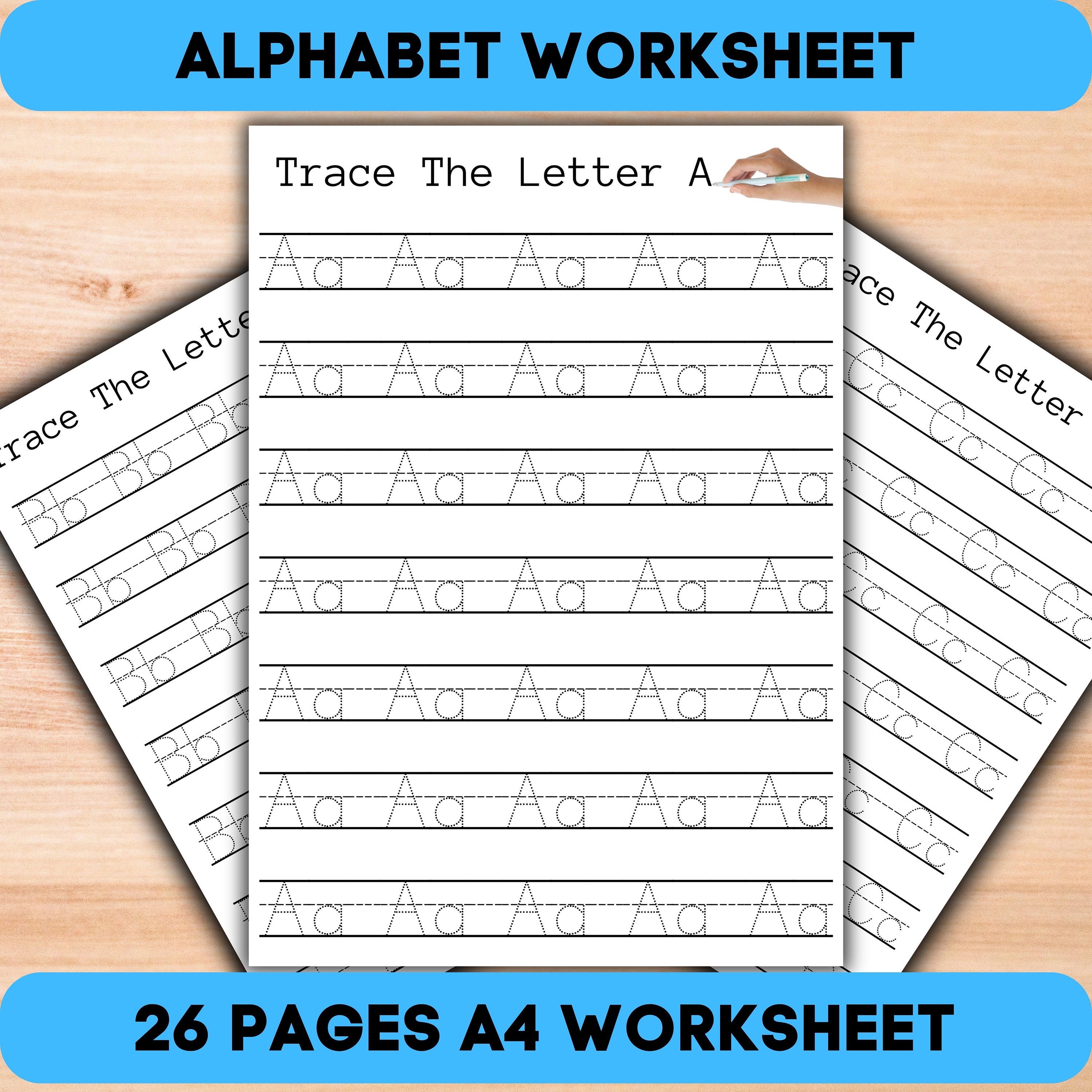 Alphabet Handwriting Practice for Kids, Printable Letter Tracing