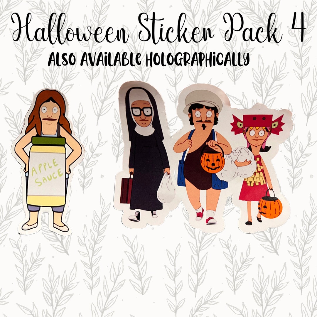 Gene Louise & Tina Bobs Burgers Halloween Costume Sticker Pack Etsy