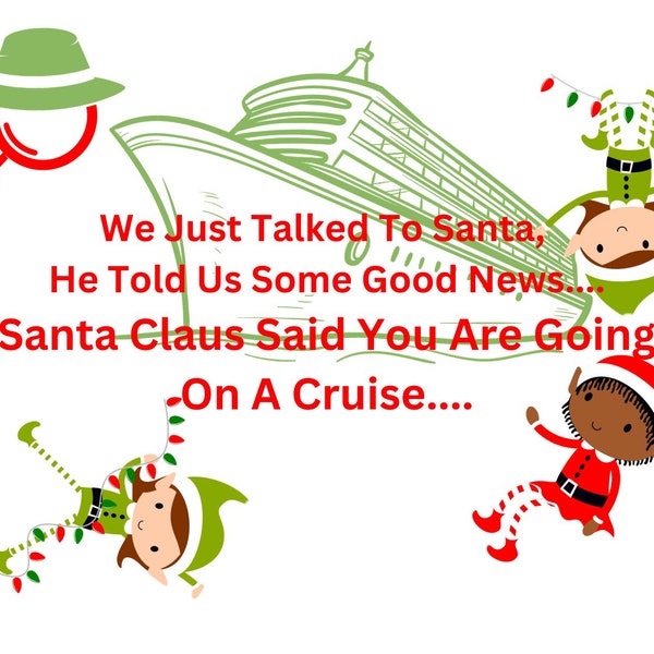 Christmas Cruise Vacation Reveal Scavenger Hunt KIT For Kids,Carnival Cruise, Royal Caribbean Cruise, surprise trip, Christmas Gift, Holiday