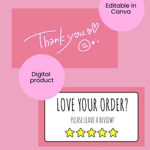 Thank You Cards: Business Marketing Template (Digital Download)
