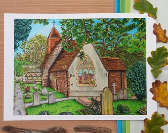 Church in the Wood, giclee-kunstafdruk