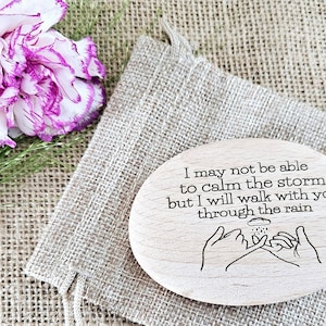Large Personalised Wooden Pebble Gift/keepsake. Presents for loved ones.