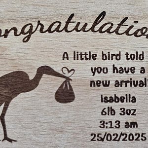 Large Wooden Pebble New Baby Gift/Baby Shower. Add your own personalisation.