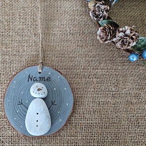 Pebble Christmas tree decoration.