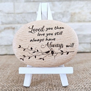 Large Personalised Wooden Pebble Gift/keepsake. Anniversary present.