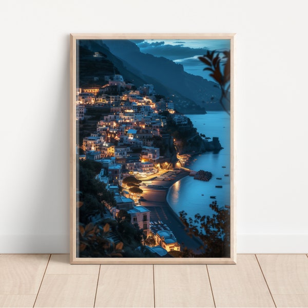 Amalfi coast print | La dolce vita | Mediterranean print | Printable Art | Italy Print | Italy Poster | Boho Bedroom Wall Art | Oil painting