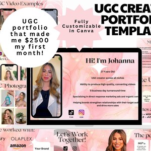 UGC Portfolio Template, UGC Template, UGC Media Kit, Ugc Website Template, Ugc Canva Website, Beauty Ugc Portfolio, Ugc Creator