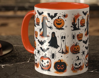 不気味な幽霊のセラミックマグカップ：ハロウィンコーヒー愛好家へのギフト
