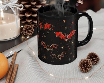 Tasse à café Bat Design - Noir brillant, passe au micro-ondes