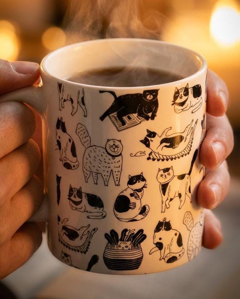 Tazza Da Colazione In Ceramica Garfield, 325 Ml, Design Sdraiato, Idea Regalo Per Tè E Caffè
