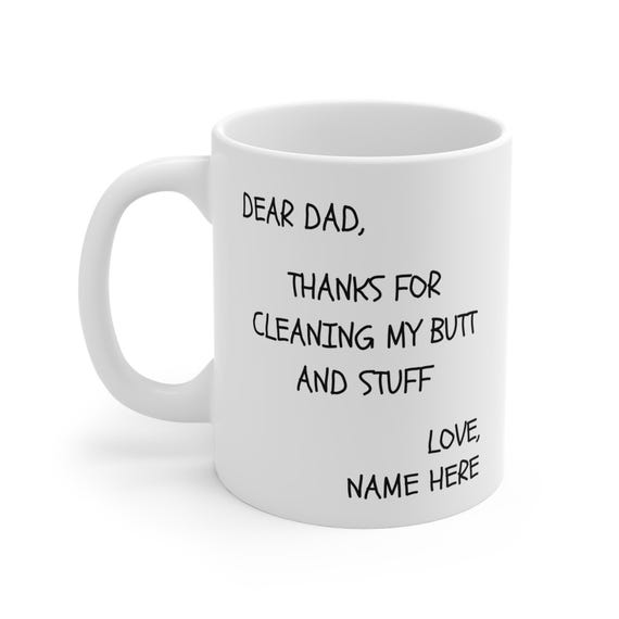 Personalized Father's Day Gift for Dad, Custom mug for Dad from wife from child Cherished Dad Gift"