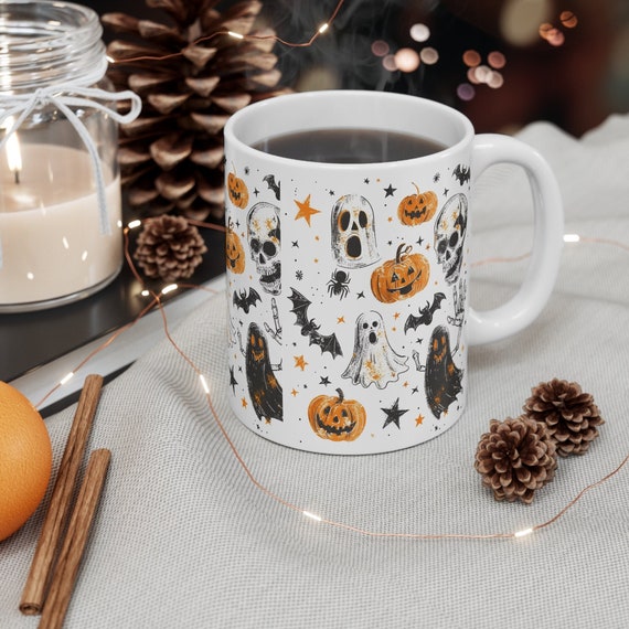 Halloween pumkin Ghost Mug| Pumpkin mug| Spooky cup| Halloween Gift