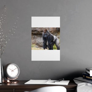 Majestic Gorilla Portrait: Wildlife Wall Art Print image 5