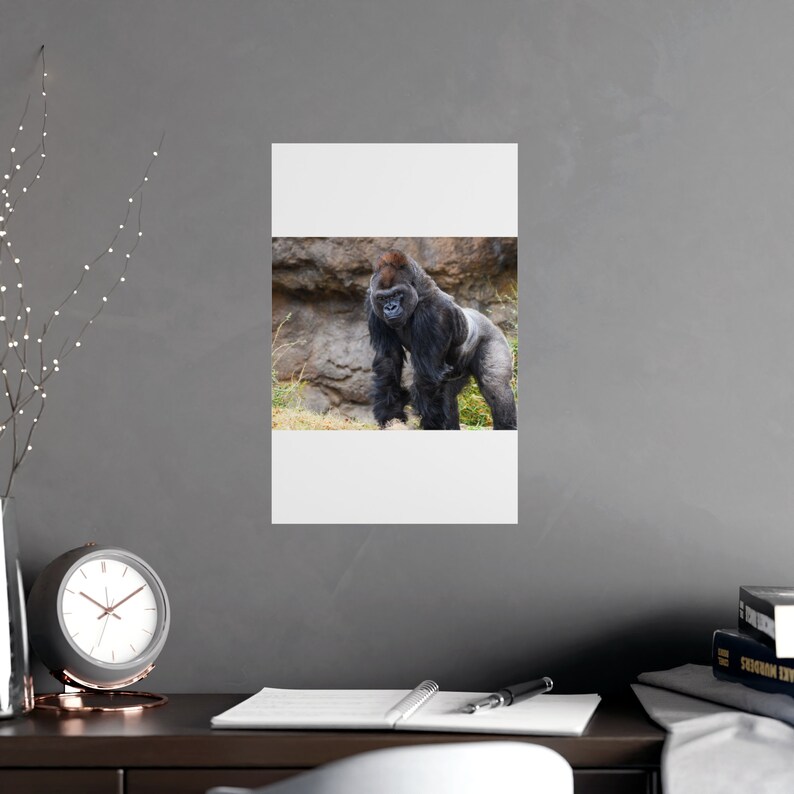 Majestic Gorilla Portrait: Wildlife Wall Art Print image 5