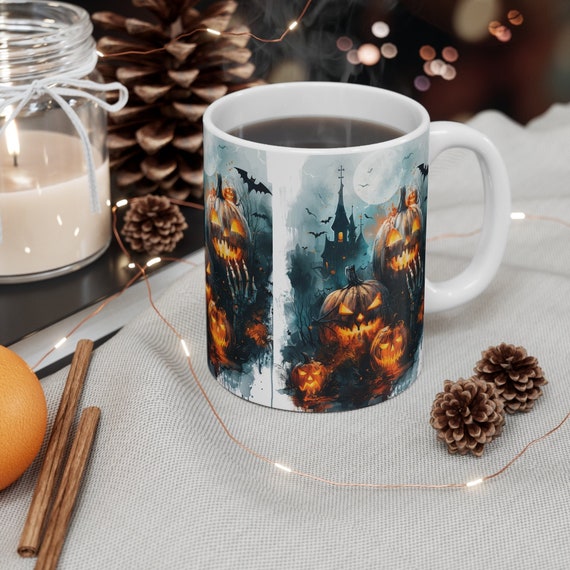 Halloween Mug Gift, Pumpkin mugs| skeleton Mug | gift for him | Gift for her