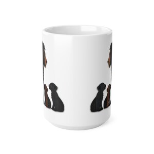 Lion and Cubs Ceramic Mug, Wildlife Art Coffee Cup, Safari Animal Gift, 11 oz or 15 oz image 4