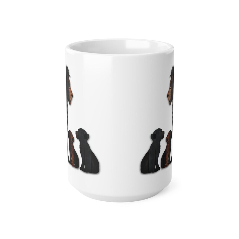 Lion and Cubs Ceramic Mug, Wildlife Art Coffee Cup, Safari Animal Gift, 11 oz or 15 oz image 4