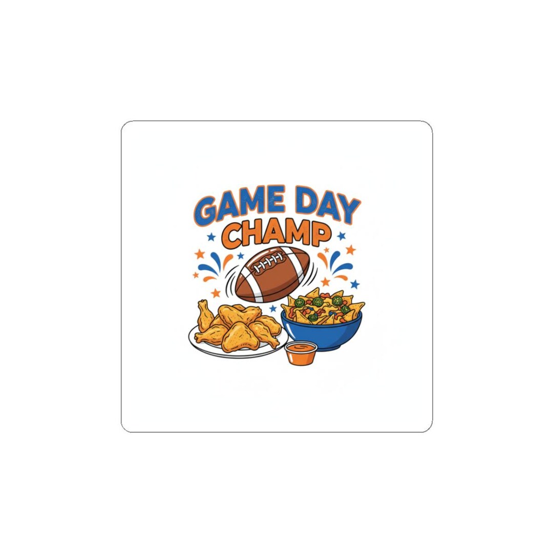 Game Day Champ Sticker: Snack Master, Football Party Humor - Etsy