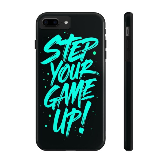 iPhone 15 pro case, Motivational Tough Phone Cases - Step Your Game Up! | Unique Gift for Gamers, Sports Enthusiasts, Phone Protection