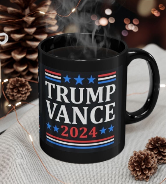 Trump for President Mug | American Flag Coffee Cup for 2024 Election | Gifts for Trump Supporters & Patriots, book lover gift