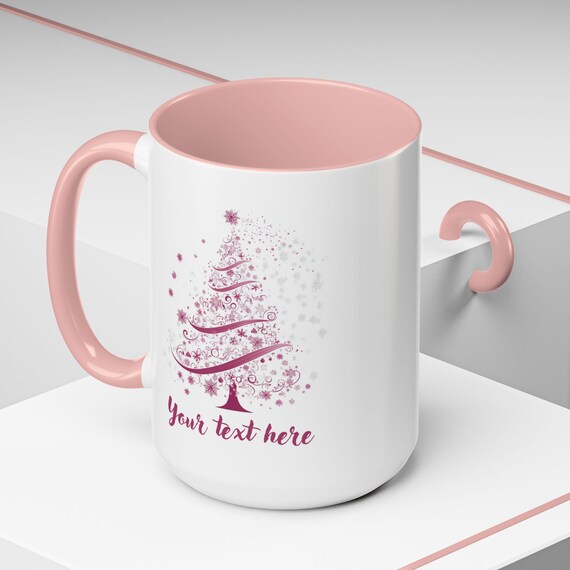 Personalized Christmas Mug, Christmas Tree Coffee Mug, Ceramic Christmas Mug, Hot Chocolate Mug, Holiday Coffee Mug, Christmas Gift