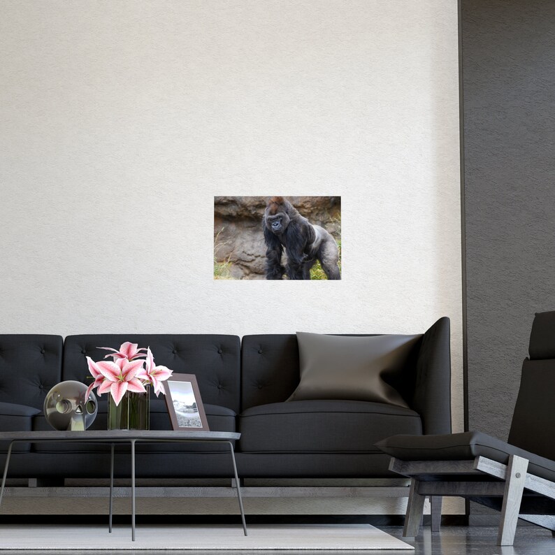 Majestic Gorilla Portrait: Wildlife Wall Art Print image 3