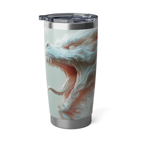 Dragon Insulated Tumbler, Unique Designs Travel Mug, Vacuum-Insulated Tumbler, Stainless Steel Cup, Dragon Tumbler, Gift for Dragon Lover