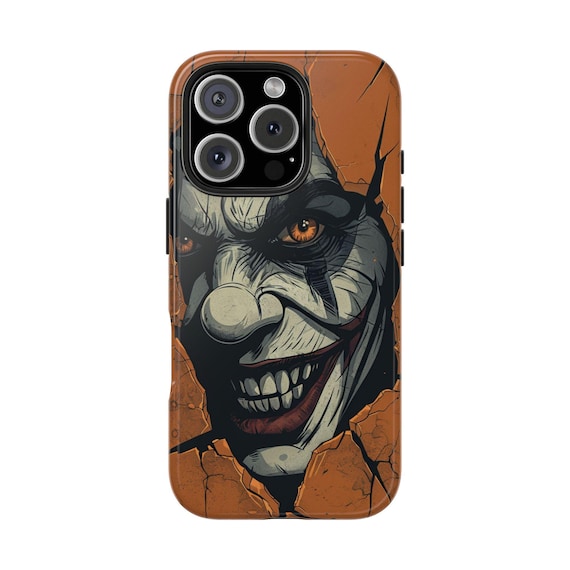 iphone 15 case Creepy Joker Phone Case for Halloween, Unique Cellphone Accessories, Perfect Gift for Fans, Durable Protection, Spooky Vibes