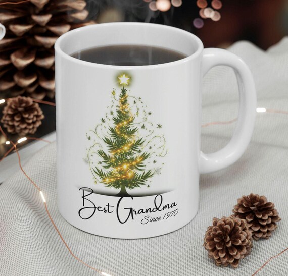Christmas Tree Ceramic Mug, Personalized Holiday Coffee Cup, Xmas Tree Tea Mug, Festive Drinkware, Custom Christmas Gift Mug, 11oz 15oz