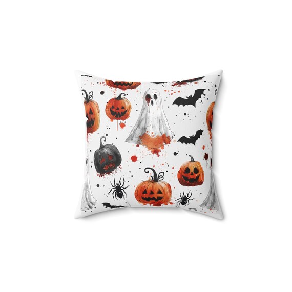 Pumpkin Halloween Pillow, Autumn Vibes Pillow, Unique Spooky Home Decor, Pumpkins Throw Pillows, Square Throw Pillow, Housewarming Gift