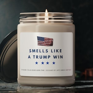 Trump Candle 2024 Becher, Politische Geschenkidee, Republikanische Waren, Trump Fan Kerze für Sie oder Ihn, Wahl 2024 Erinnerungsstücke.