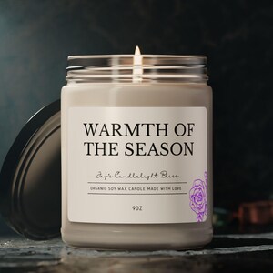 Soy Candle, Seasonal Candle, Cozy Candle, Holiday Candle, Aromatherapy Candle, Home Decor, Relaxing Candle, Scented Candle, Warmth of the