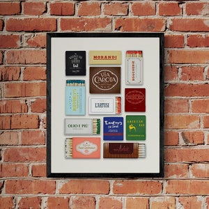 Framed West Village Restaurant Matchbook Poster | NYC Matchbooks | Vintage Matchbook Wall Art