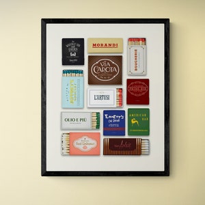 New York City Wall Art | West Village Matchbooks | Vintage NYC Wall Art | Digital Download *2 Files Included*