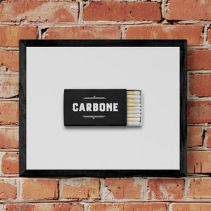 Carbone Matchbook Print | Vintage Matchbook Wall Art | Digital Download