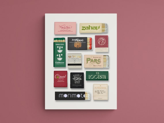 Philadelphia Restaurant Matchbook Art Print | Philly Vintage Poster