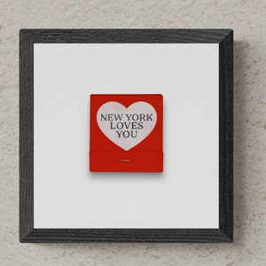 New York Loves You Matchbook Print | Vintage Matchbook Wall Art | Digital Download