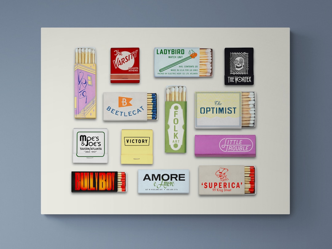 Atlanta Restaurant Matchbook Print ATL Matchbooks Vintage Matchbook