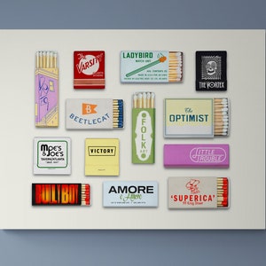Atlanta Restaurant Matchbook Print | ATL Matchbooks | Vintage Matchbook Wall Art | Unframed Poster
